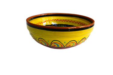 Terracotta Yellow, Deep Serving Dish - Hand Painted From Spain